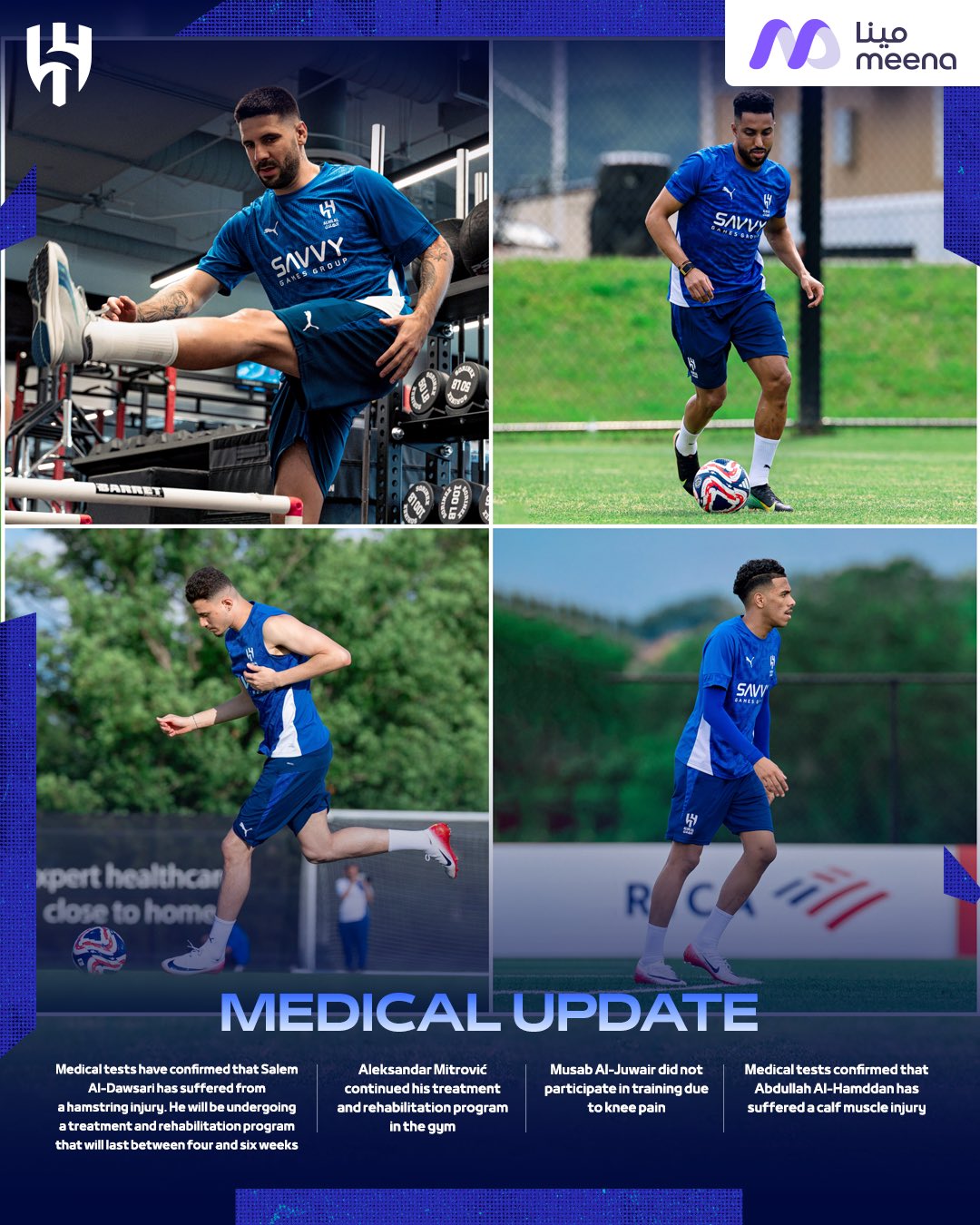 乐鱼体育官方网站-利雅得新月官方:队中4人受伤,多萨里腿筋受伤将治疗4-6周